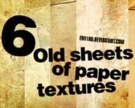 6 Old sheets of paper textures