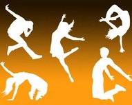 Dancing People Silhouettes