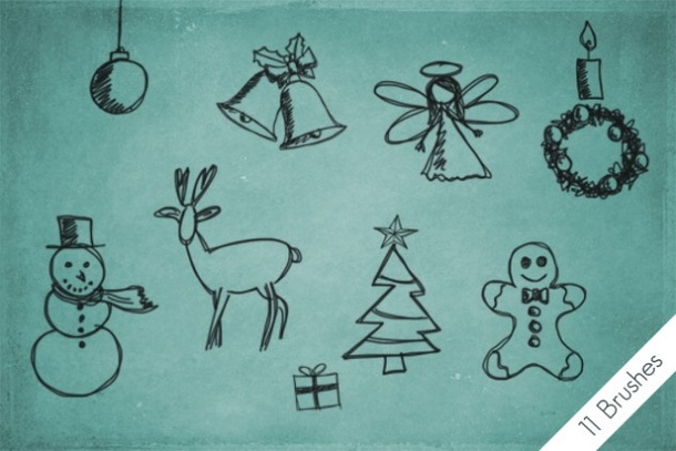 Christmas Scribble Brushes