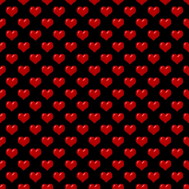 Transparent Red Hearts Tile