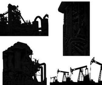Industrial Buildings Silhouettes