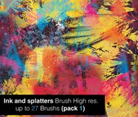 Ink and spaltters Brushes