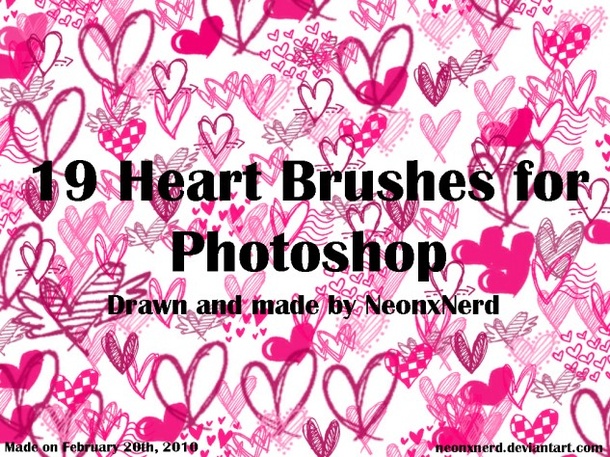 PS Brushes Set 1 – Hearts