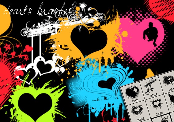 Hearts Brushes for Photoshop
