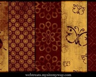 Vivid Red Tileable Patterns