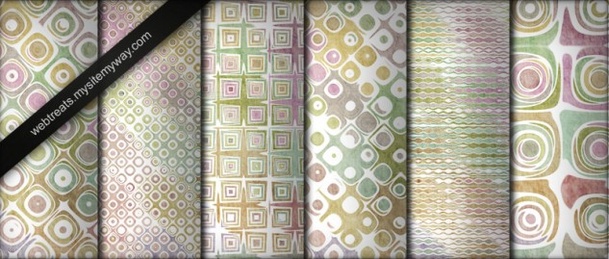 Grungy Faded Pastel Retro Patterns