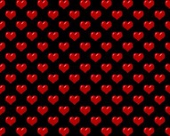 Transparent Red Hearts Tile
