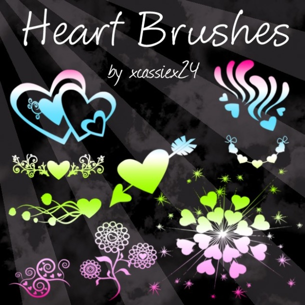 Heart Brushes 3