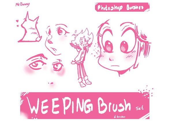 Cartoon Weeping Brushes