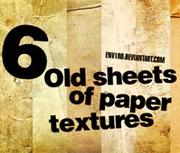 6 Old sheets of paper textures