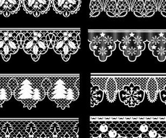 Christmas Lace Pattern Brushes