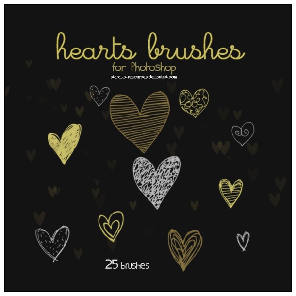 Hearts Brushes II