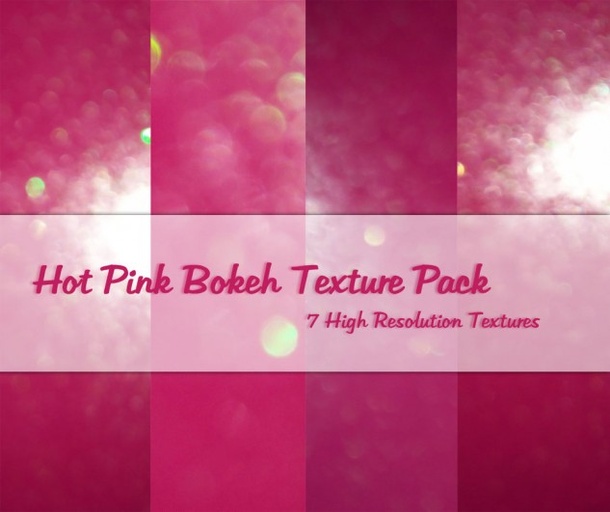 Hot Pink Bokeh Texture Pack