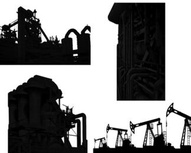 Industrial Buildings Silhouettes