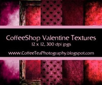 Grungy CoffeeShop Valentine Textures