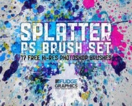 Hi-Res Splatter PS Brush Set
