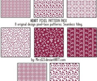Heart Pixel Pattern Pack